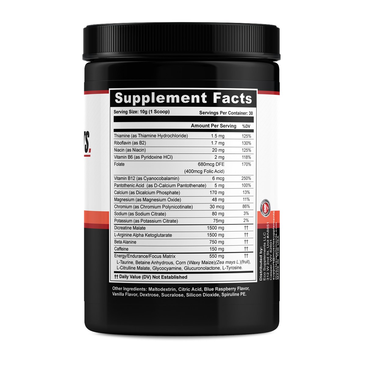Nitric Shock Pre-Workout – Blue Raspberry - Image 2