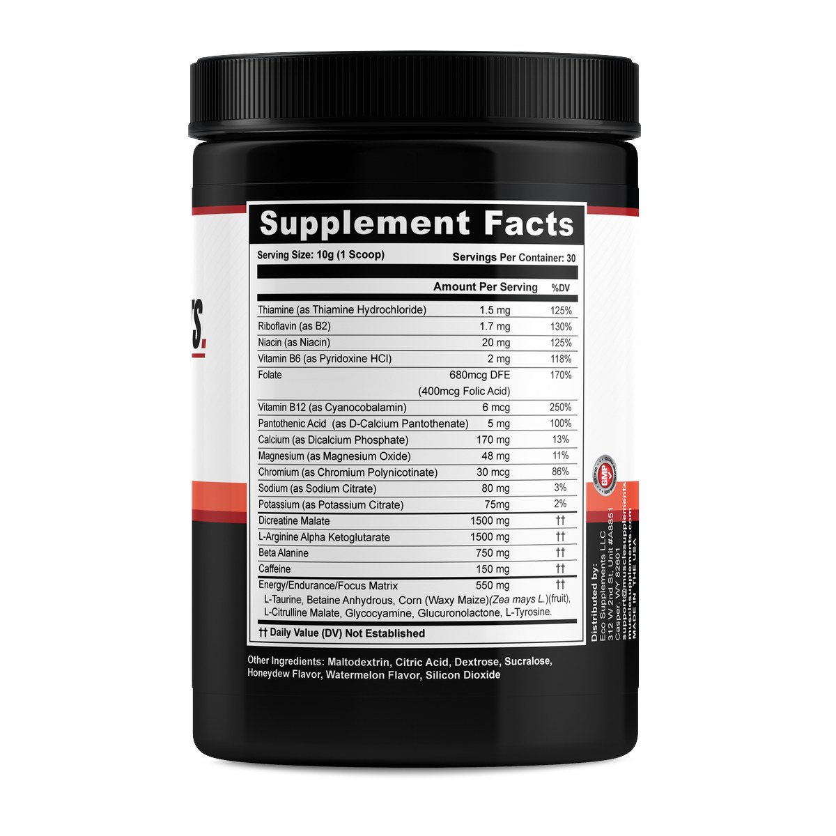Nitric Shock Pre-Workout – Watermelon - Image 2